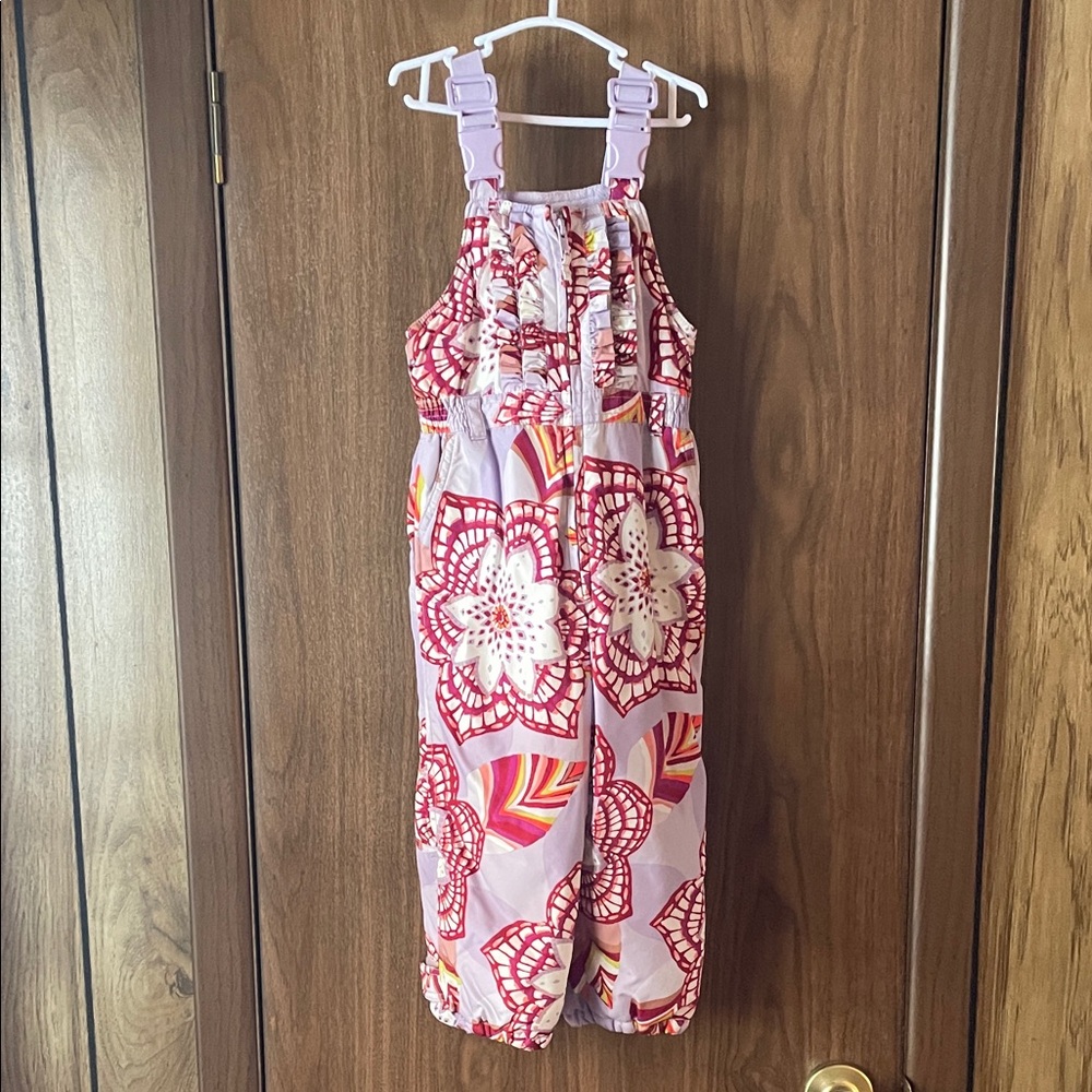 GAP Kids Pink Floral Overalls